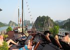 IMG 0520  Stille roligt sejles forbi hundredevis af limstenøer i Halong Bugten